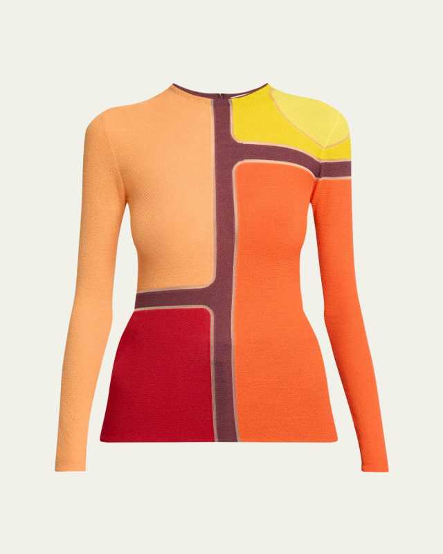 Atreus Colorblock Wool Cashmere Sweater
